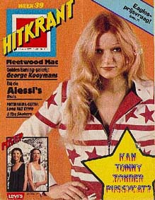 Toni at the front cover of Hitkrant, a Dutch popmagazine